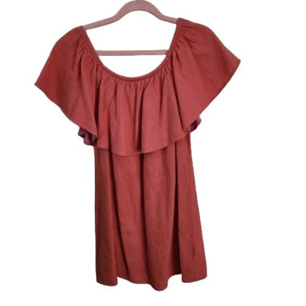Reformation Nashville Dress Coral Pink Size L